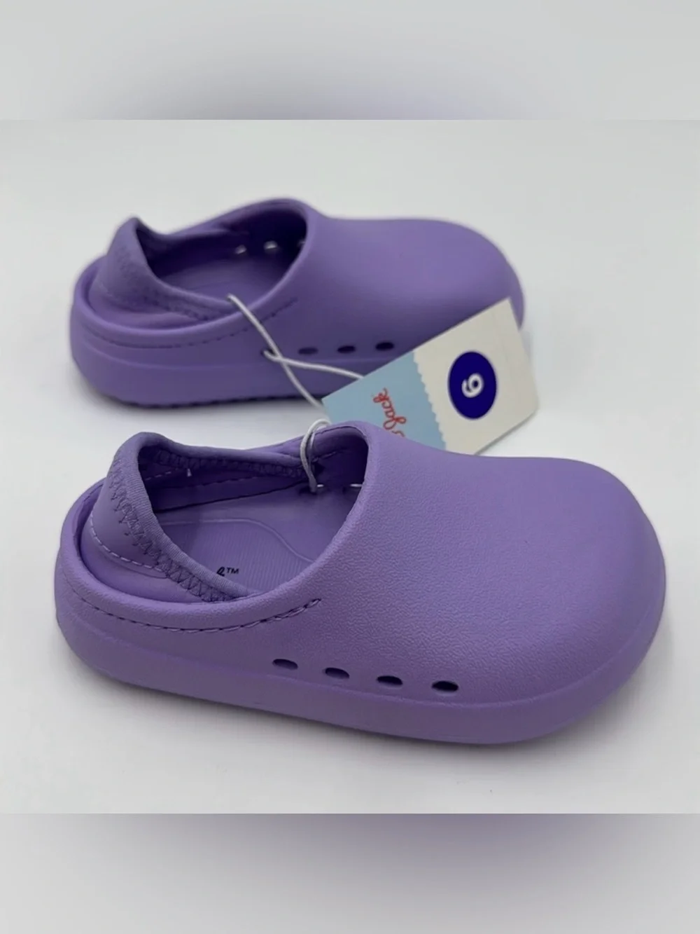 NWT Cat & Jack Toddler Girls Purple Rowan Pull-On Slip On Water Shoes Size 6